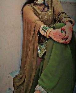 Olive Green Embellished Gharara Suit