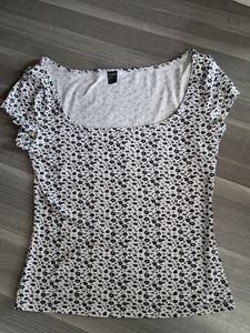 Floral Print Square Neck Top
