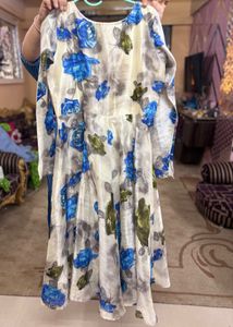 New Light weight  Festive Floral Print Ethnic Gown