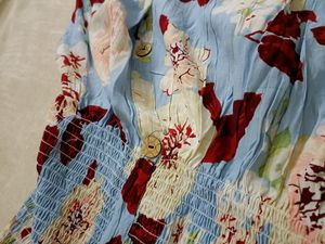 Beautiful Cotton Fabric Knee Length Frock .. Sleeveless....With Beautiful Print ..😍✨