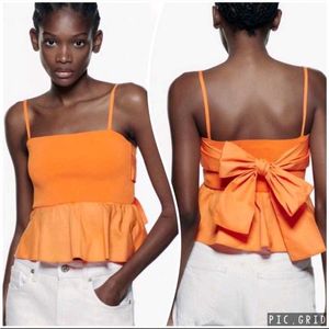 Zara Back Tied Knit Top