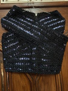 Sequin Embellished Cropped Top