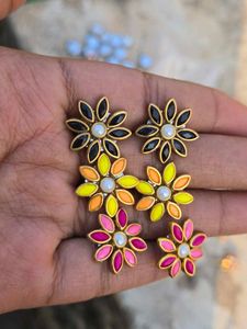 Floral Stud Earring Set of 6