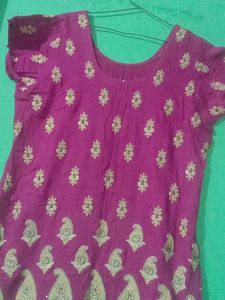 Pink Stylish Kurta With Heavy Work Dupatta...