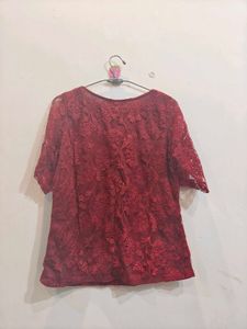 Red Lace Top
