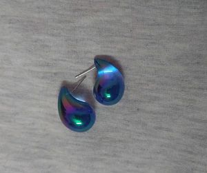 Teardrop Iridescent Earring, water Drop Earring