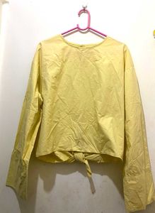 Yellow Tie-Front Top 38-40 and half