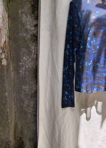 21510. Blue Patterned Top