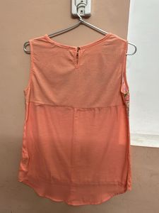 Madame Peach Color Sequine Top