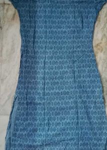 Printed Blue Kurta