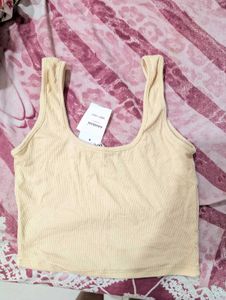 Cute Beige Tank Top