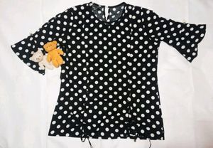 Black Polka Dot Top