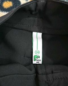 Wide Leg Slit Black Pants