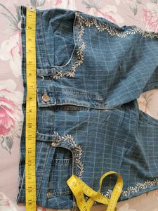 Embroidered Denim Jeans