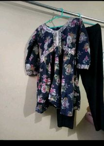 Floral Print Kurti & Pants Set