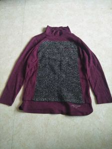 Burgundy Turtleneck Top