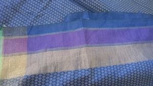 Aqua Green And Navy Blue Combo Saree