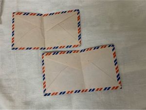Vintage Airmail Letter Envelopes Set Of 2