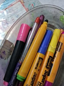 Cut Markers And Shining Pens.