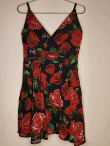Floral Rose Print Dress