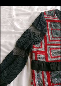 Unique Patterned Long Sleeve Top