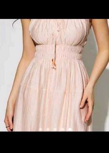 Blue Gathered Dress