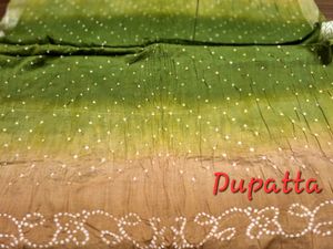 Unstitched Bandhni EID Cotton Salwar Kameez Materi