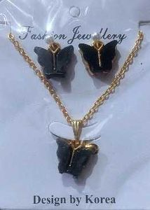 Butterfly Necklace & Earring Set