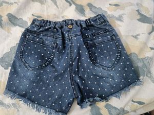 Cute Polka Dot Denim Shorts