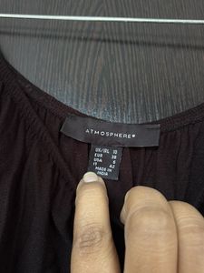 Dark Brown Off-Shoulder Top