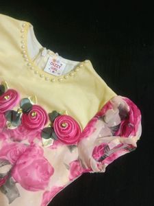 Beautiful Dress Rose Printed