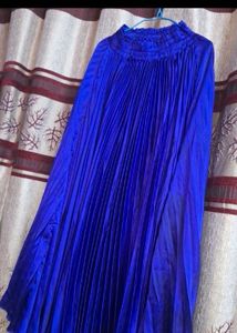 Elegant Blue Pleated skirt