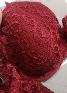 maroon  Lace Lingerie Set
