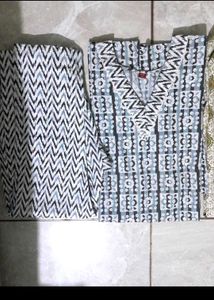 Printed Cotton Kurta Set  Of 2