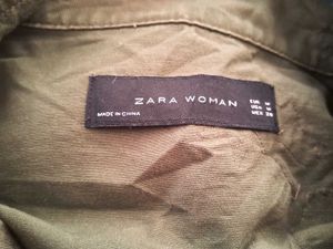 Zara Rare Find Emberiodery  Womens  Green Jacket