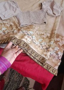 Blouse And Saare Set