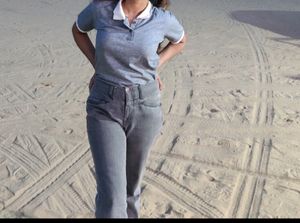 Grey Cropped Polo