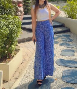 Floral Wide Leg Pants And Tank Top (co-ord Set)