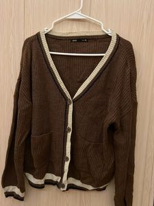 Brown Knit Cardigan