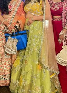 Yellow And Green Lehnga