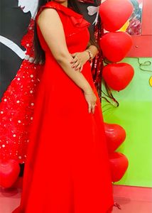 Hot Red New Dress moti Work In Front