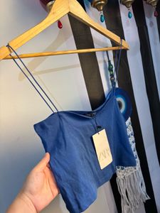 Zara String Cami Strappy Crop Top
