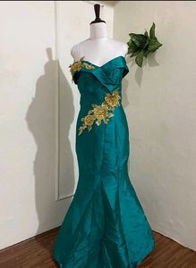 Elegant Emerald Green Gown