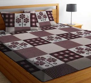 Cotton Double Bed Sheet With 2 PillowCover