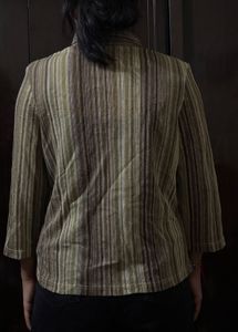Striped Button-Down Top
