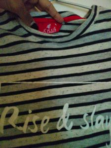 Black And White Striped Crop Top