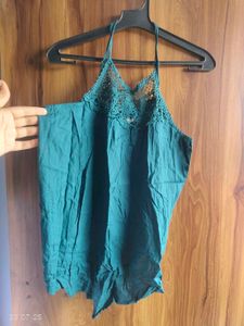 Criss-cross Back Halter Lace Design Top