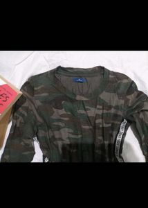 Camouflage Print Top