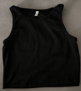 Black Ribbed Tank Top
