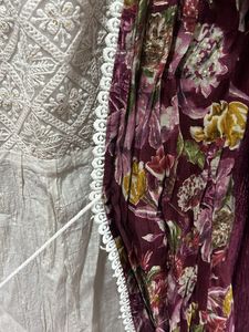 Floral Print Kurti with Shrug